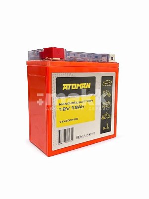 Мото аккумулятор ATOMAN Nano Gel 12V 18Ah п/п (YTX20СH-BS)