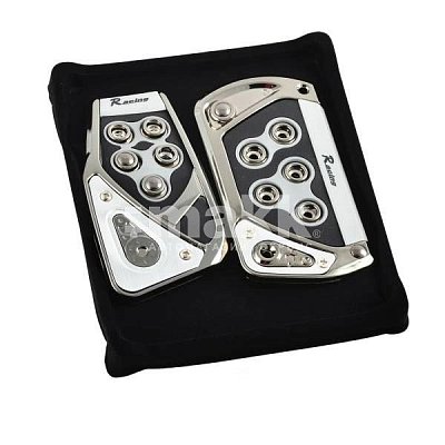 Накладки на педали Racing 376 серые 2пр 