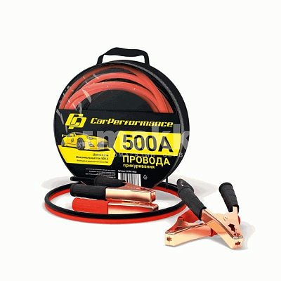 Провода пусковые 500А CarPerfomance 2,2м в сумке 8шт/кор CP/BC-5022