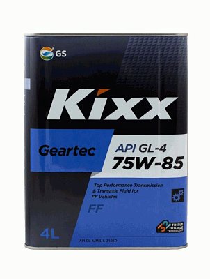 Масло трансмиссионное Kixx Geartec FF 75W85 п/синт. API GL-4 4л
