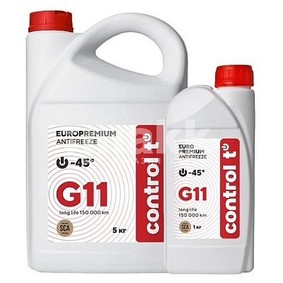 Антифриз  Control T Europremium (-45) G11 красный  5кг  АКЦИЯ 5+1