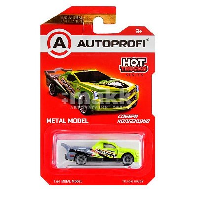 Машинка коллекционная 1:64 HOT TRUCKS зелён./серый TRU-002 GR/GY