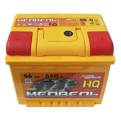 Аккумуляторная батарея 66 Ач Медведь VLA Ca/Ca о/п 24,2*17,5*19