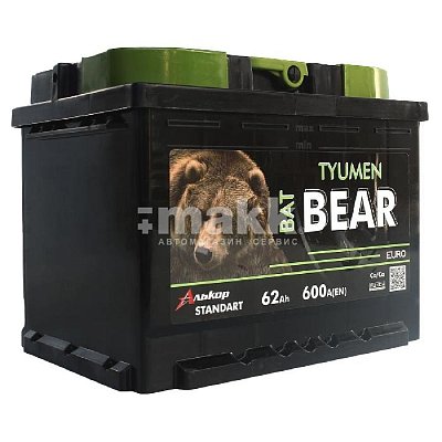 Аккумуляторная батарея 62 Ач Tyumen BatBear о/п   24,2*17,5*19