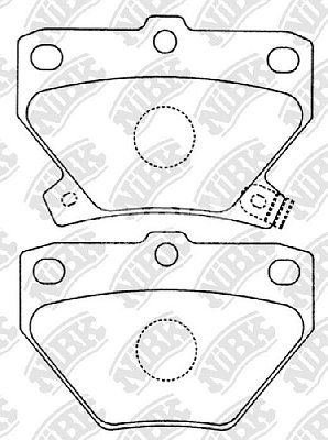 Колодки тормозные задние PN1454 NIBK