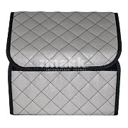 Органайзер в багажник экокожа 30х30х30см серый/черный GS 114327