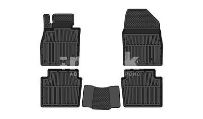 Коврики в салон Mazda 6 (13+) к-т 5шт черный SRTK MZ.6.13G.02X57