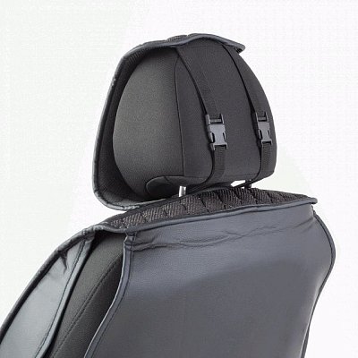 Накидки на сиденье Car Performance передние 2 шт  fiberflax черные 10шт/уп CUS-2032 BK