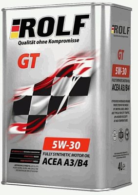 Масло моторное ROLF GT синт. 5W30    4л ACEA A3/B4  железо