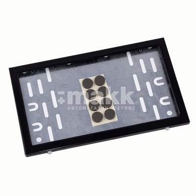 Рамка номерного квадрат знака Exprofesso нержавеющая сталь Новый Гост черная EX-007