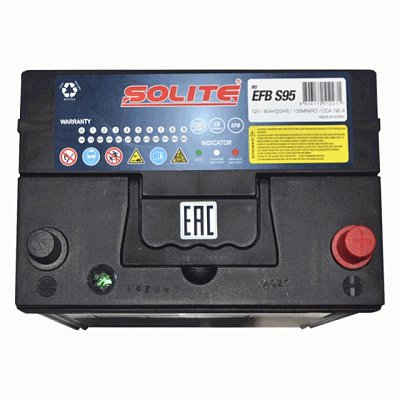 Аккумуляторная батарея 80 Ач Solite EFB S95 о/п  26,0*17,5*20,0/22,0
