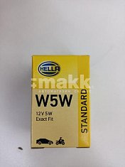 Автолампа W5W 12V W2 Hella 1x9,5d 8GP 003 594-121