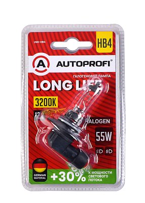 Автолампа HB4 12V 55W Autoprofi LONG LIFE +30%