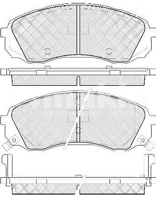 Колодки тормозные передние дисковые HYUNDAI / KIA (MOBIS) BP10458 SB NAGAMOCHI