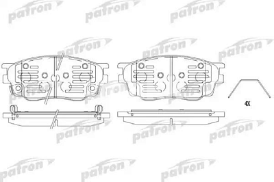 Колодки тормозные дисковые передние PBP1707 PATRON