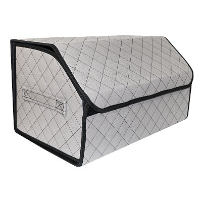 Органайзер в багажник экокожа 30х30х50см серый/черный GS 114027