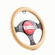 Оплетка экокожа бежевая Autoprofi перфорированная ребристая основа AP-1912 BE (M) 