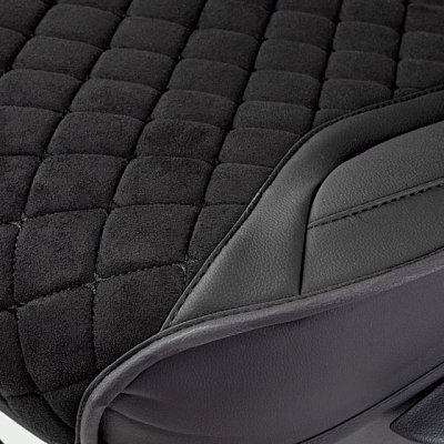 Накидки на сиденье Car Performance передние 2 шт алькантара + экокожа черные CUS-3044 BK/BK