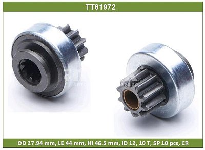 Бендикс стартера Nissan Qashqai J10 2,0 MR20DE TT61972 TT