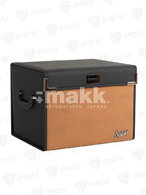 Органайзер в багажник экокожа (дерево) 30х30х40см черно-коричневый PSV Santorini Velur 137697