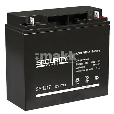 Аккумулятор Security Force 12В  17Ач (SF 1217) охр.-пож.сист./сист.контр.упр.дост