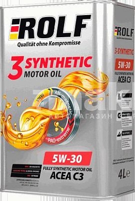 Масло моторное ROLF 3-SYNTHETIC SAE 5W30 С3 синтетическое 1л
