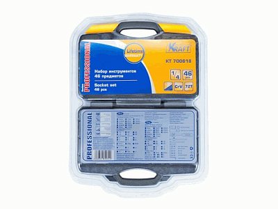 Набор инструмента 1/4" 46 предметов Kraft 700618