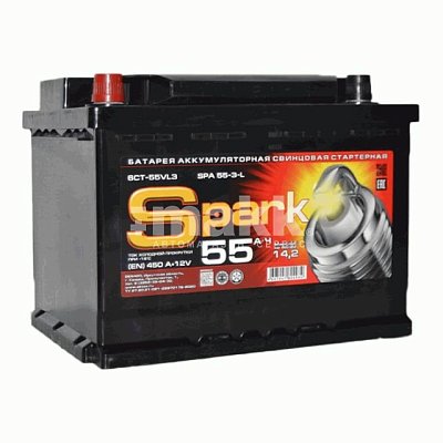 Аккумуляторная батарея 55 Ач Spark п/п  24,2*17,5*19