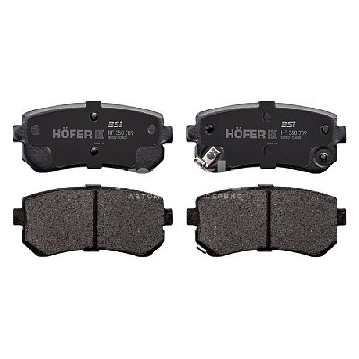 Колодки тормозные задние HF 350 709 HOFER