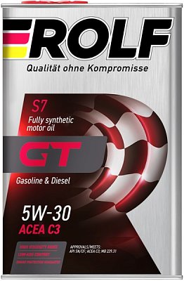 Масло моторное ROLF GT 5W30 синтетическое 4л 