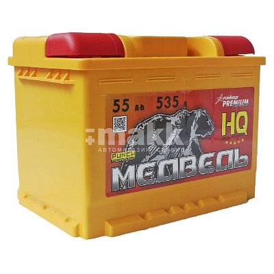 Аккумуляторная батарея 55 Ач Медведь VLA Ca/Ca о/п   24,2*17,5*19