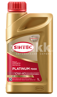 SINTEC PLATINUM 7000 синт 10W40 API SN/CF ACEA A3/B4   1л