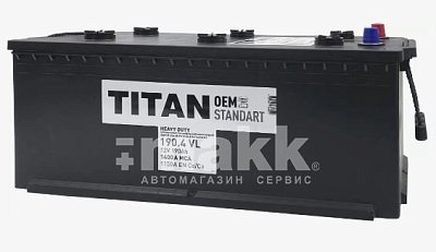 Аккумуляторная батарея 190 Ач Титан Standart п/п (конус) 51,3*22,5*21,8