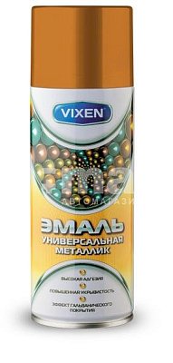 Краска-спрей VIXEN эмаль универс. металлик розовое золото 520мл VX19210