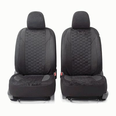 Чехлы автомоб. ALCANTARA алькантара 15 пред 4 мол чёрные AIRBAG ALC-1505 BK/BK