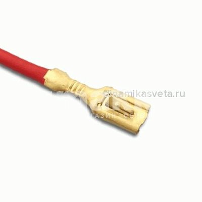 Разъем плоский "мама" неизолированный с замком с проводом DEON РП-МЗ-15048 (4,8мм;1*1,50мм²*110мм)