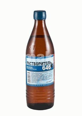 Растворитель 646 0,5л г.Бийск (стекло) (20 шт/уп) 
