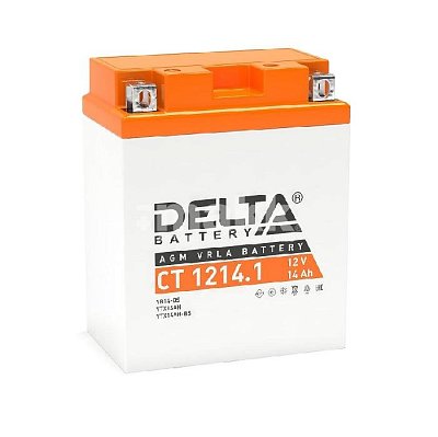 Мото аккумулятор DELTA 12В 14Ач (YB14-BS, YTX14AH, YTX14AH-BS) п/п