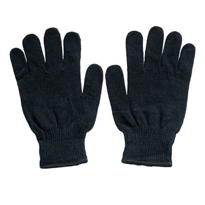 Перчатки х/б ПВХ черные с черной точкой  70гр. Профи р-р 10