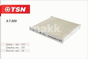 Фильтр салонный Цитрон "TSN" 9.7.869 (AG 337 CF) УАЗ Patriot (c 2012) пылевой 