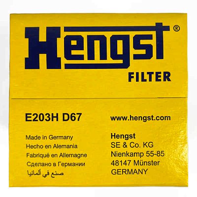 Фильтр масляный Hengst E203H D67 (HU 715/5 x) BMW 5, 6, 7, X5