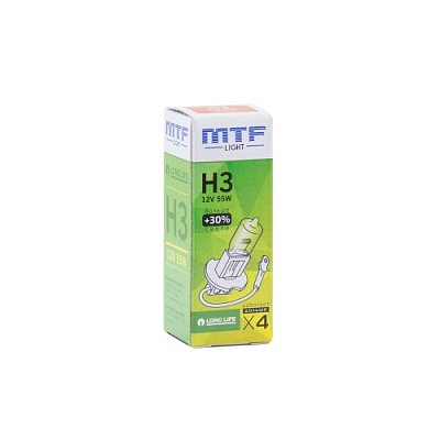 Автолампа H3 12V 55W LONG LIFE MTF