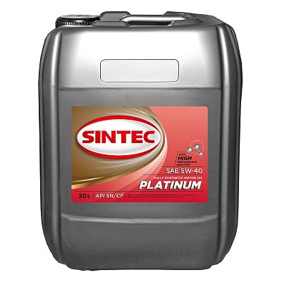 Масло моторное SINTEC PLATINUM 7000 синт 5W40 API SN/CF ACEA A3/B4 20 л