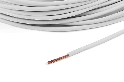 Провод ПВАМ 0,75 кв.мм цвет белый, длина 5м.