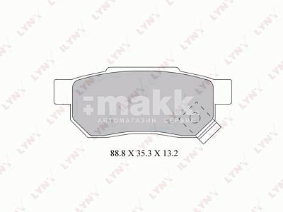 Колодки тормозные задние BD3428 LYNXauto