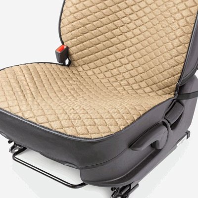Накидки на сиденье Car Performance передние 2 шт  fiberflax бежевые 10шт/уп CUS-2032 BE