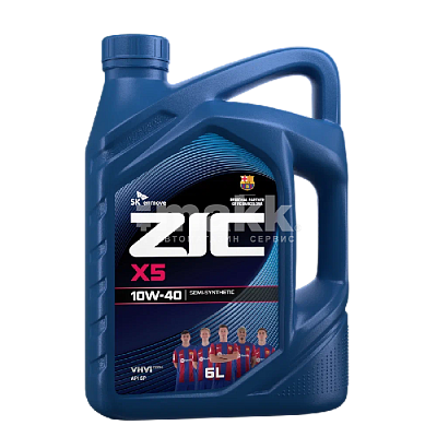 Масло моторное ZIC X5 SAE 10W40 полусинтетическое 6л "З"